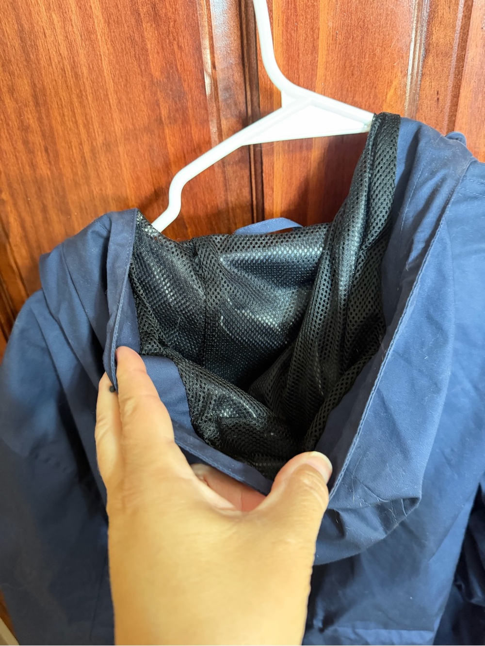 NWT Hunter Water Resistant Cotton Smock Rain Jacket Navy Blue XXL Hooded Women’s - Picture 6 of 8